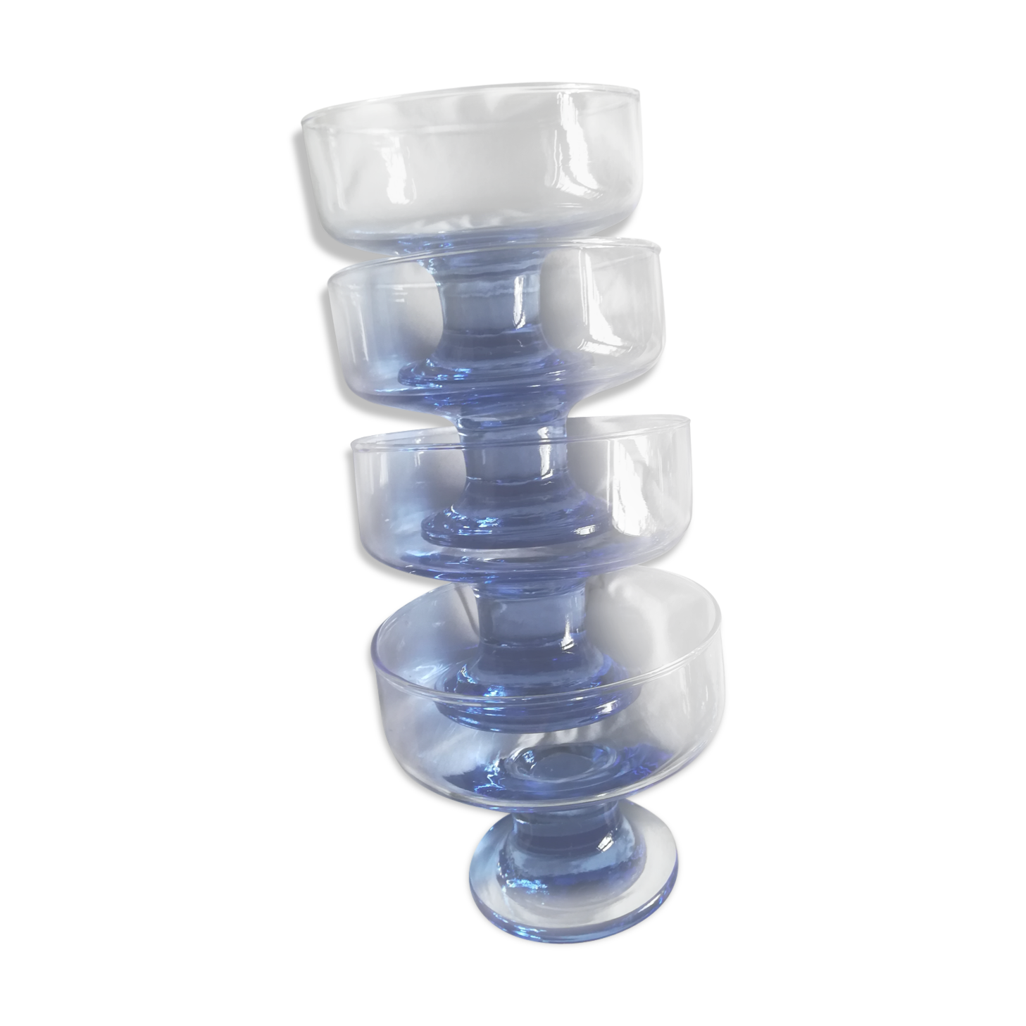 Set of 12 glass cups