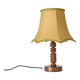 Large Vintage Bedside Lamp / French Style Table Light / Gold Textile Shade