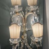 Large Maria Teresa Crystal Sconces Set of 2 1970’s