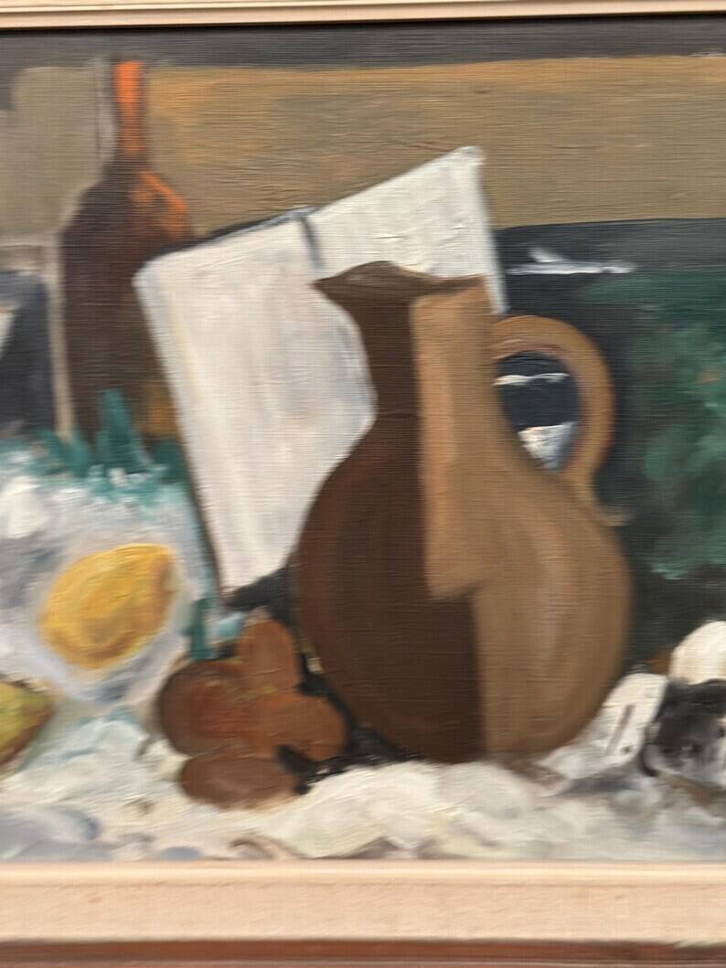 Original Swedish Oil on Canvas – “Still Life” by Inge Camill – Signed – Vintage & Framed – 57 × 34 cm (22.4" × 13.4")