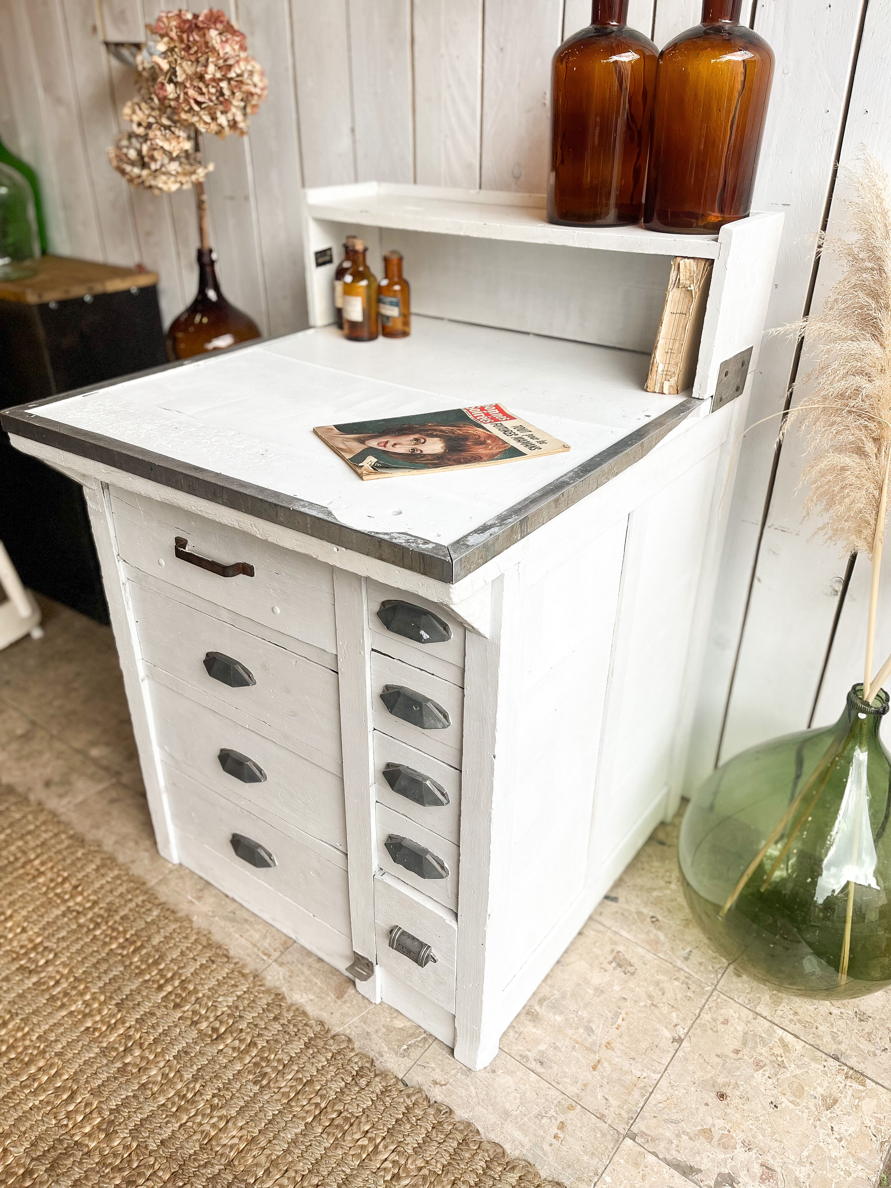 Former small white patina trading post