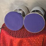 pair of taupe ceramic bedside lamps with linen lampshade 37x15