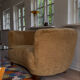 1950s banana sofa w/ lamb skin