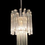 Italian Modernist Murano Glass Prism Chandelier, 1970s