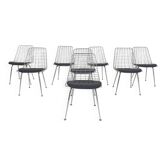 Set of 8 Mid-century wire chairs The Netherlands 1950's