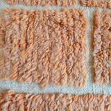 Large Berber rug Beni Ouarain ochre mottled wool