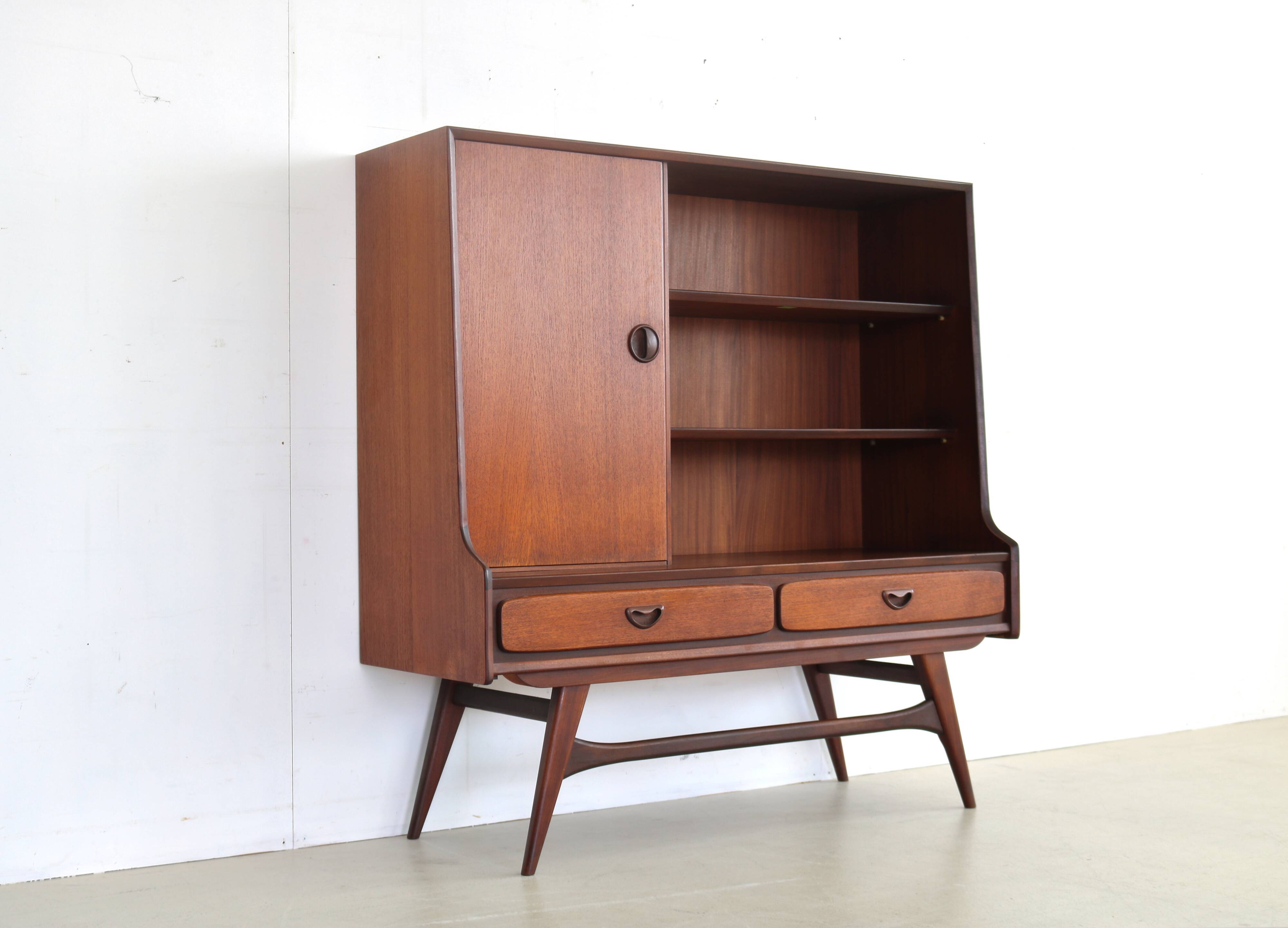 Vintage teak bookcase by Louis van Teeffelen