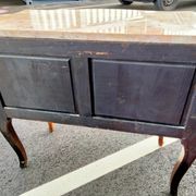Commode ancien Louis XV marqueterie plateau marbre