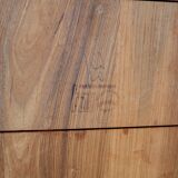 Rosewood / leather dining / gaming table by Poul Hundevad