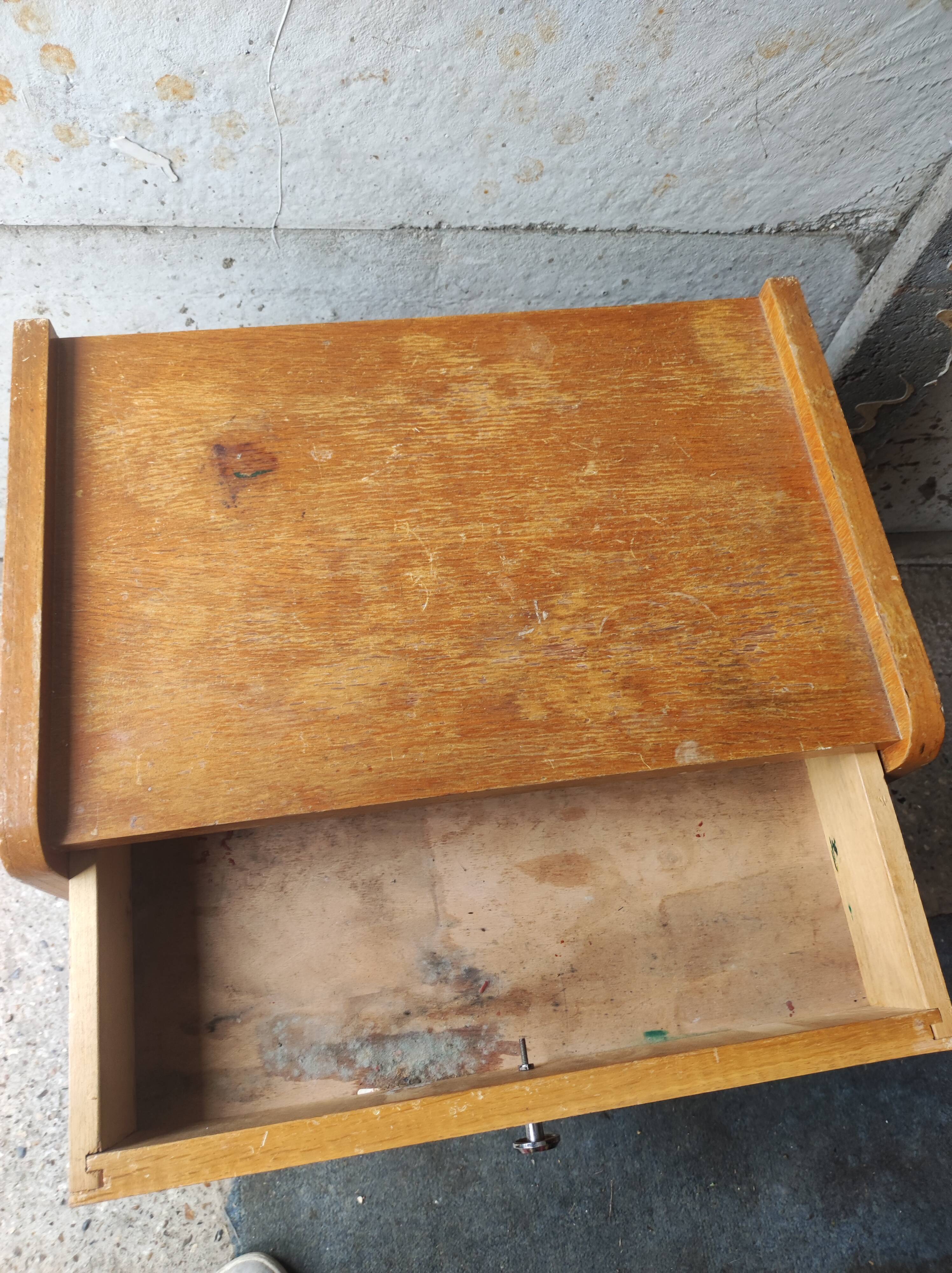 Side bedside bedside table feet compass 1 vintage drawer