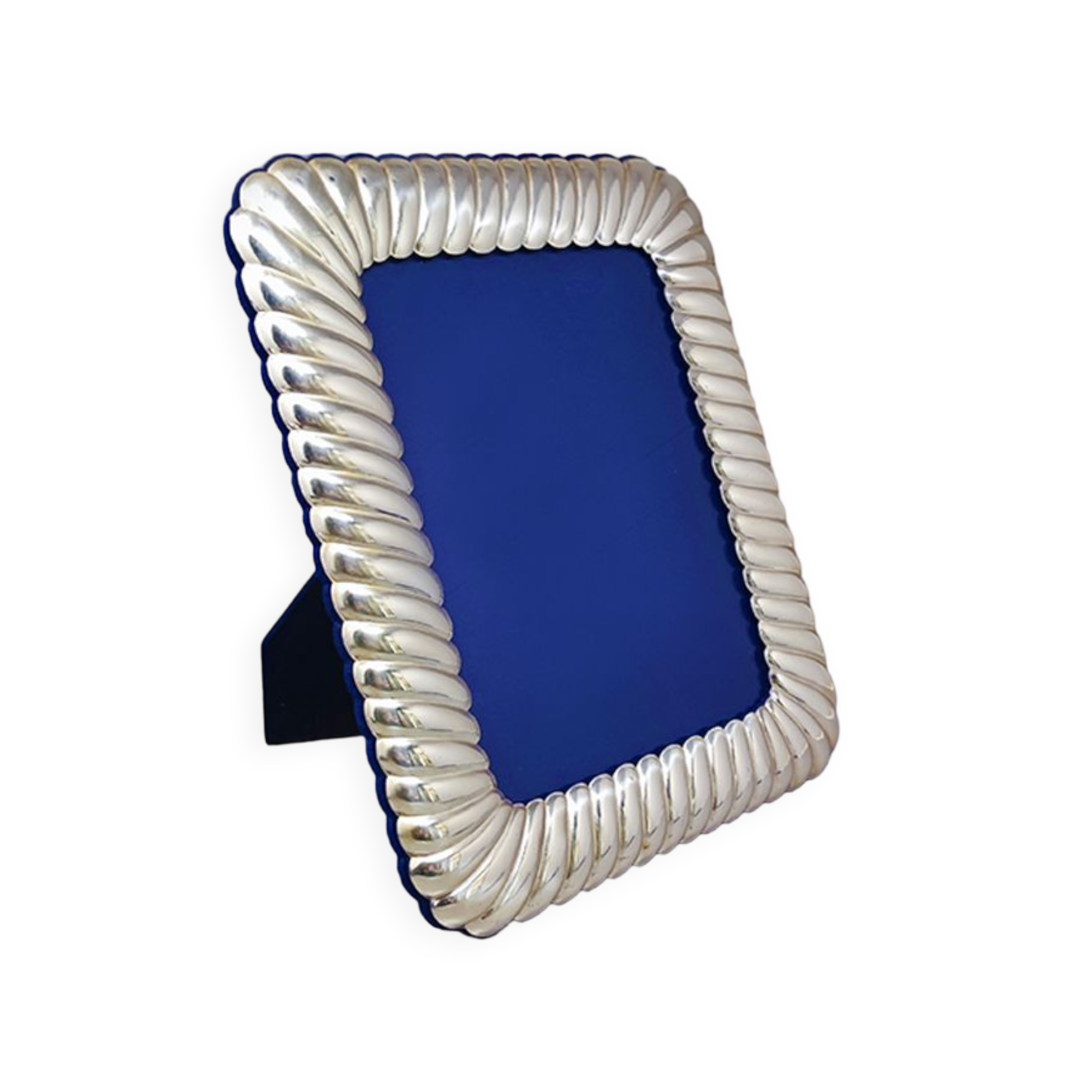 1970s Gorgeous Silver Plated Photo Frame By IB. Made in Italy