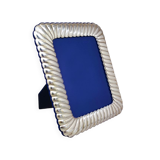 Cadre photo plaqué argent des années 1970 par IB. Fabriqué en Italie