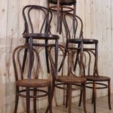 Set of six bistro chairs n°18 Thonet