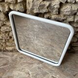White tubular metal frame mirror