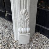 Louis XV Style Fireplace in Carrara Marble, Circa 1980