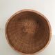 Panier de linge en rotin osier rond vintage