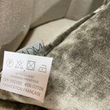 Grey velvet cushion 35x50 cm