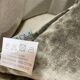 Grey velvet cushion 35x50 cm
