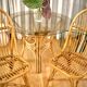 Smoked glass rattan table + chairs