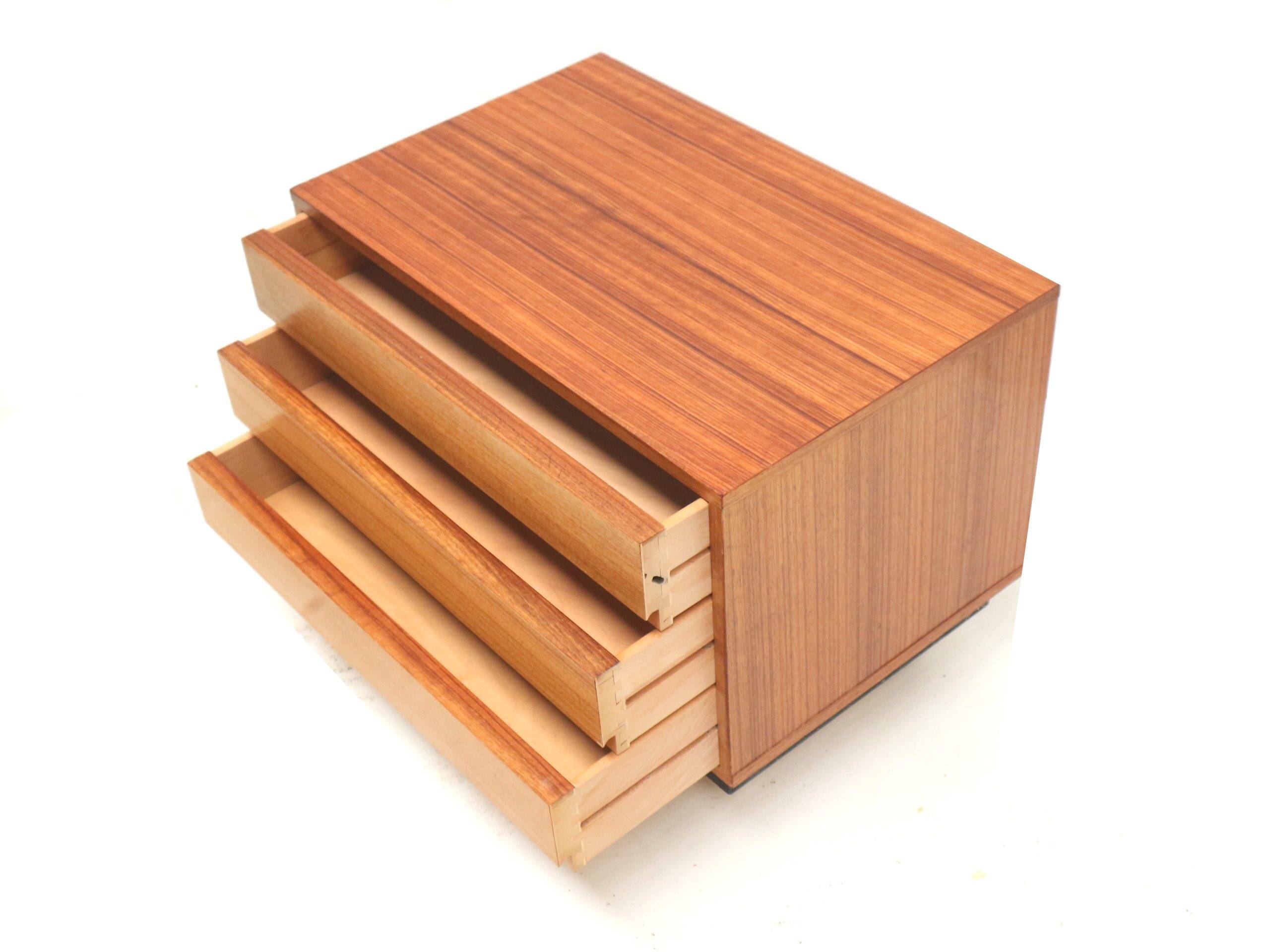 Vintage chest of drawers on casters from the 1960s