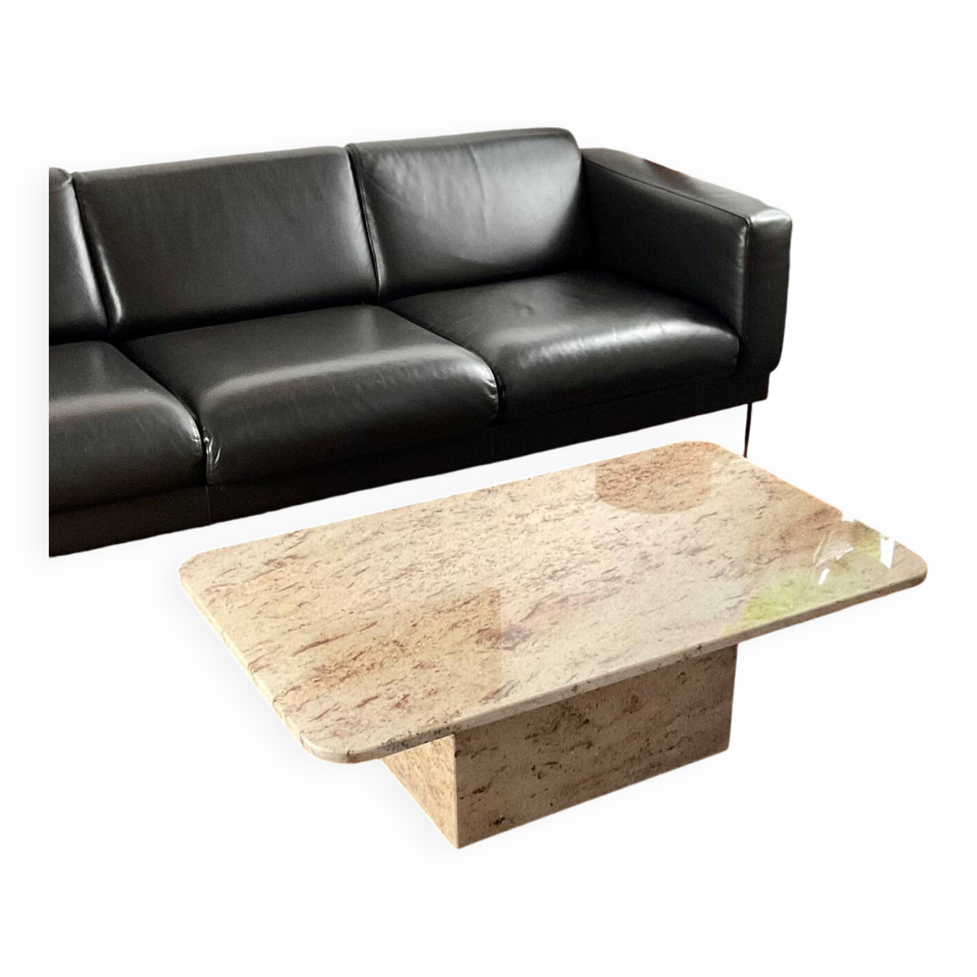 Vintage granite coffee table from the 70s/80s