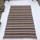 Large Handmade (#1) Striped Vintage Boho Algerian Berber Rug