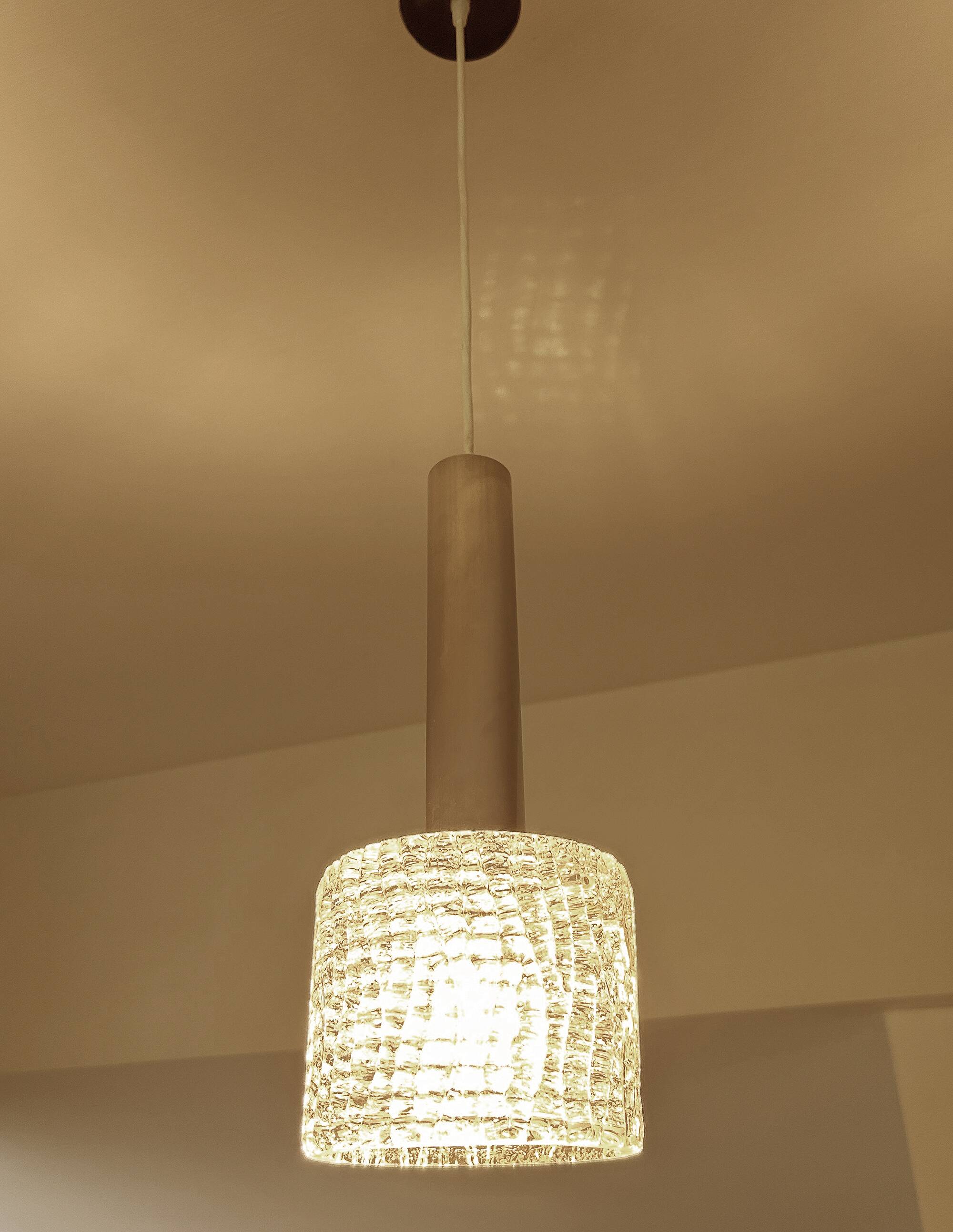 Set of 3 Vintage Murano Glass Pendant Lights