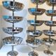 27 coupes en acier chromé inoxydable