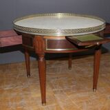 Coffee hot water bottle table in mahogany and brass XX