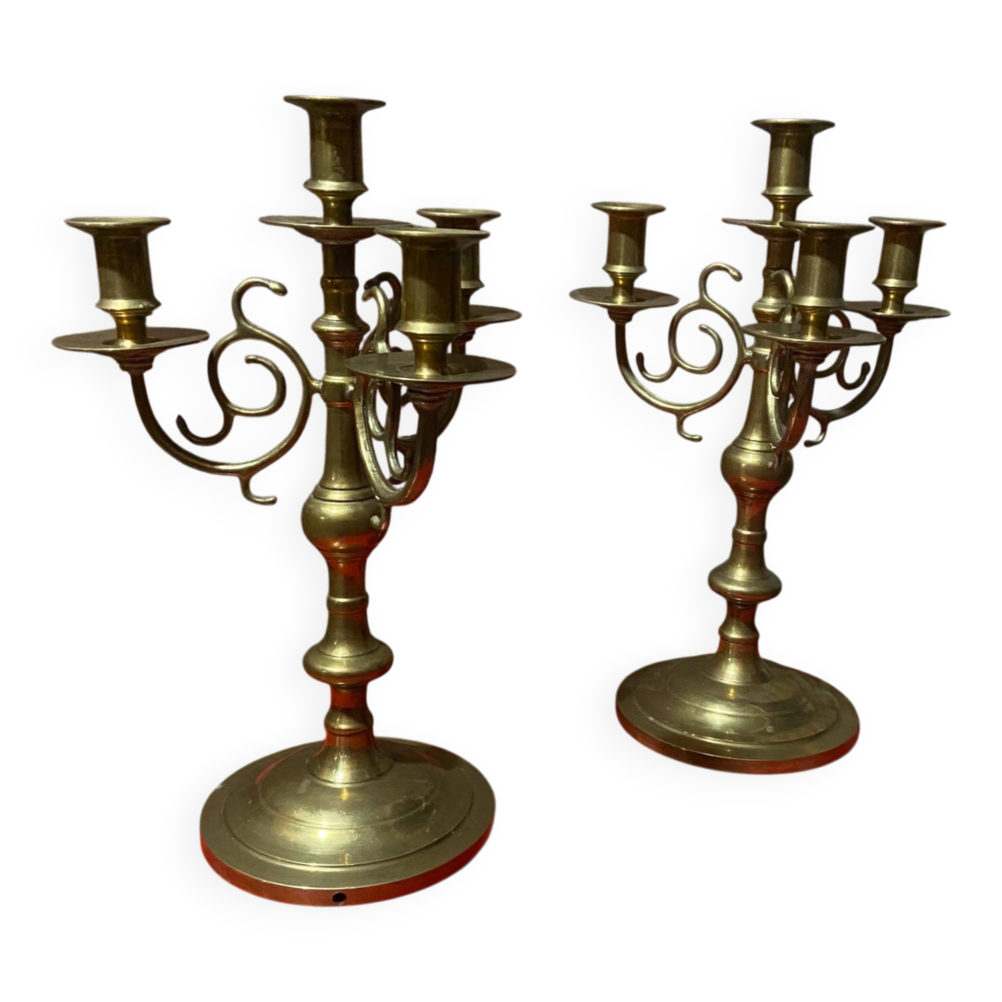 Pair of vintage brass candlesticks