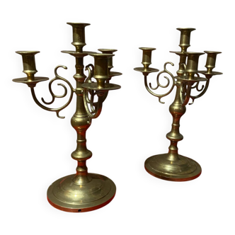 Pair of vintage brass candlesticks