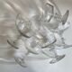 Set de 6 coupes a champagne 19e assorties à côtes plates et écailles