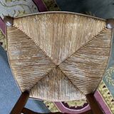 6 rustic ash mulched chairs