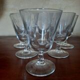 Lot de 6 verres gravés anciens