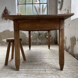 1950s oak butcher's farm table
