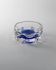 Vintage Murano Glass Ashtray: clear glass with cobalt-blue bubble, mid-century Italian design