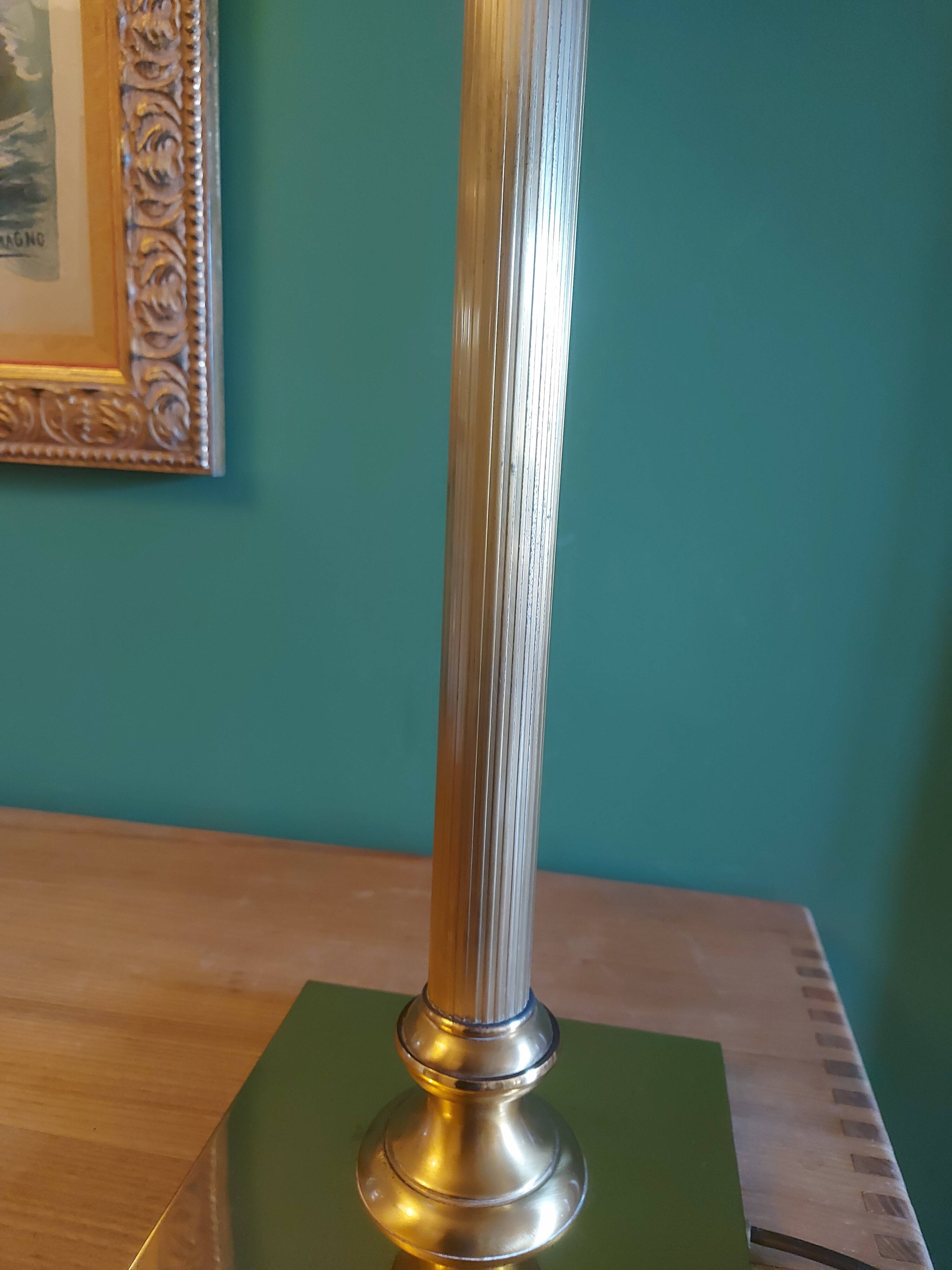 Large golden brass lamp neo classic style