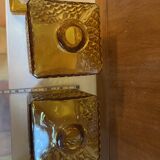 Pair of apothecaries alcohol decanter bottles