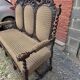Three-seater armchair in Louis XIII style made of oak from the 19th century.