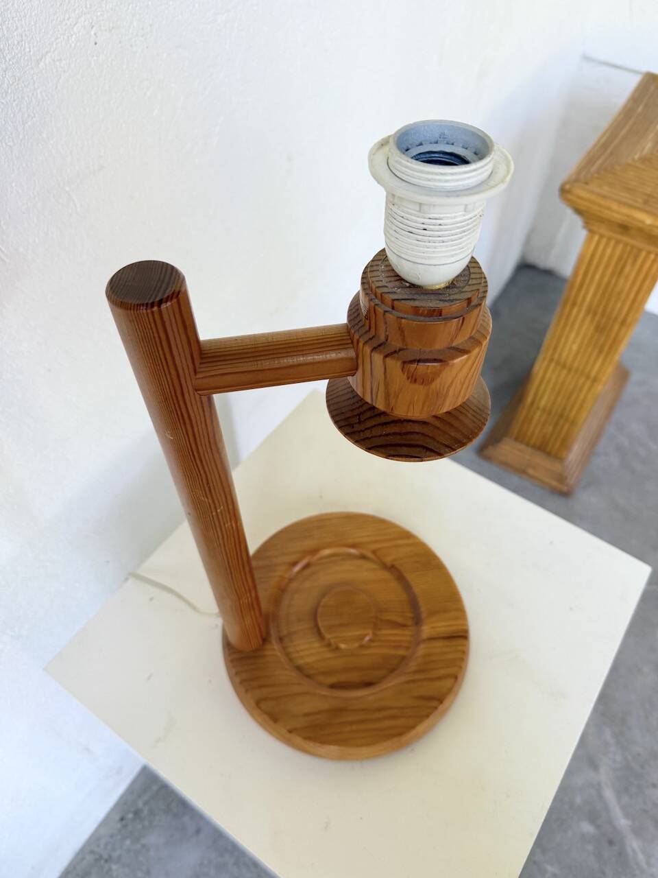 Ikea pine table lamp 1980