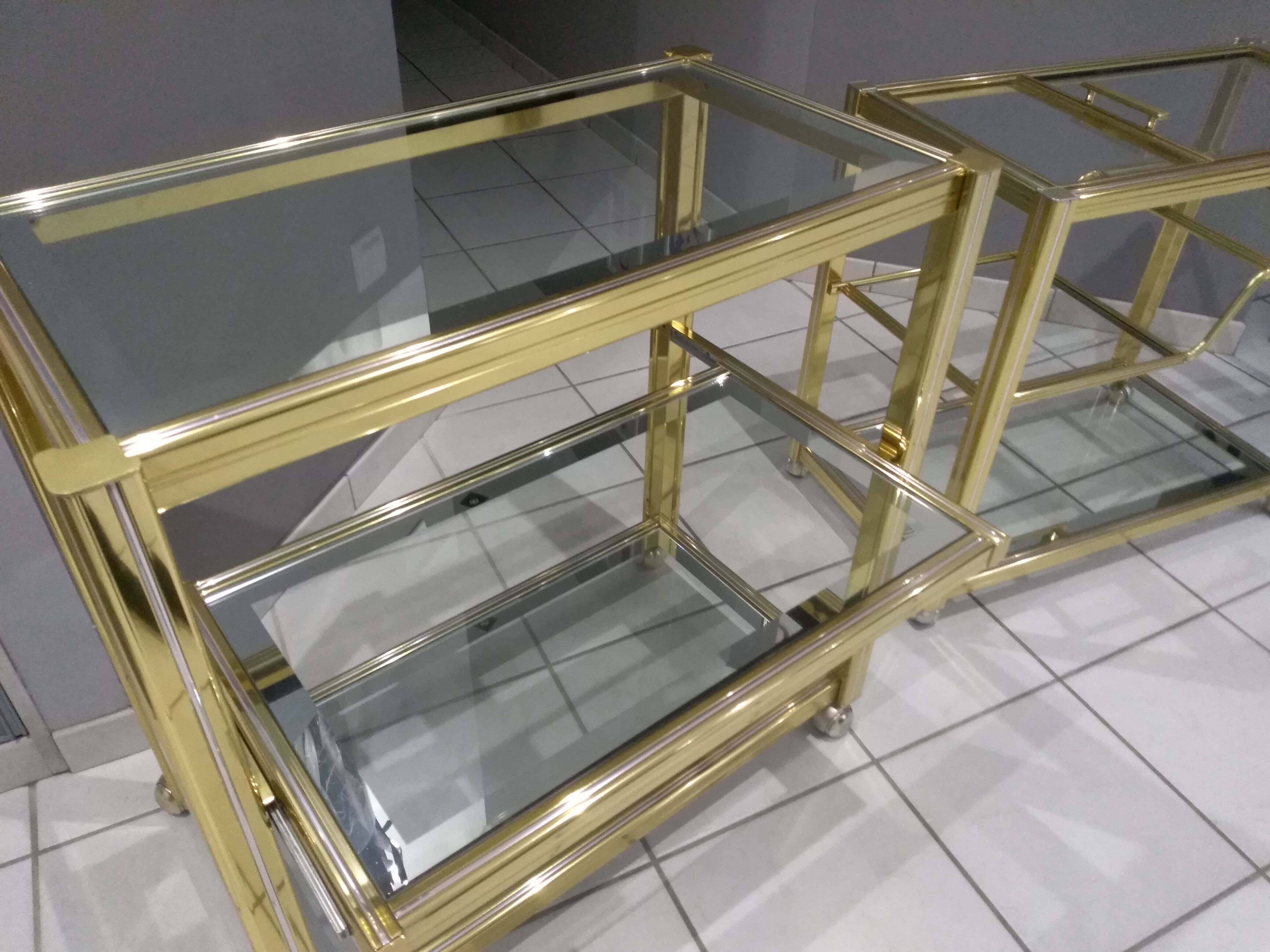 Hollywood Regency serving table years 1970