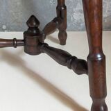 Vintage turned solid wood tripod stool