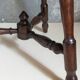 Vintage turned solid wood tripod stool