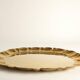Hollywood Regency Large Oval Brass Tray by Firma Lars Holmström, Sweden 1940's