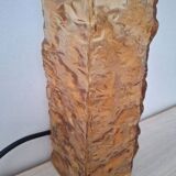 Amber molded glass wall lamp, 1960-70