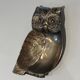 Brass Owl Catchall with Chiseled Feather Decoration. Italian Work in the
