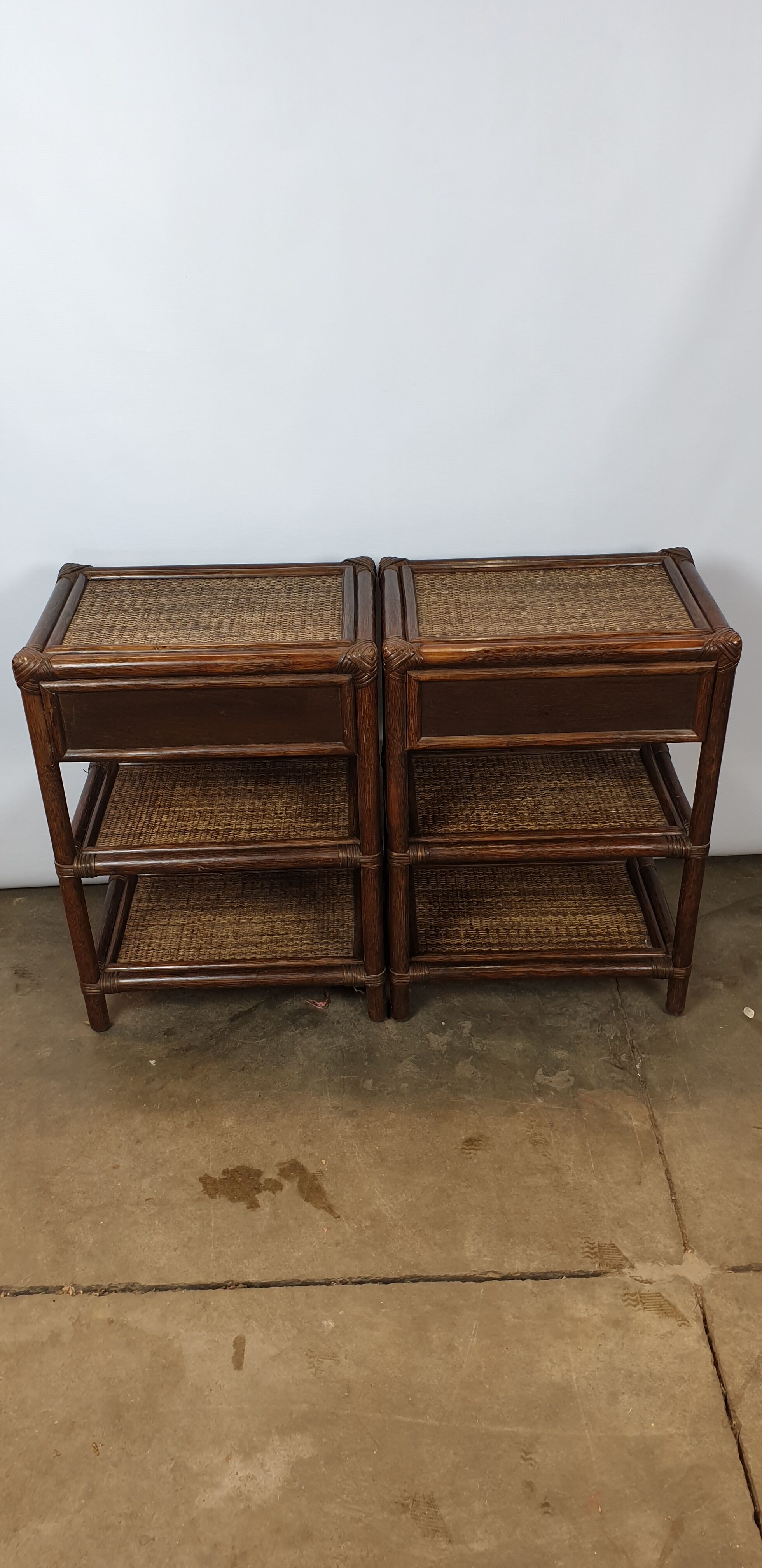 Bamboo bedside tables