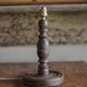 Wooden lamp, vintage turned wood lamp base, table lamp, living room lamp