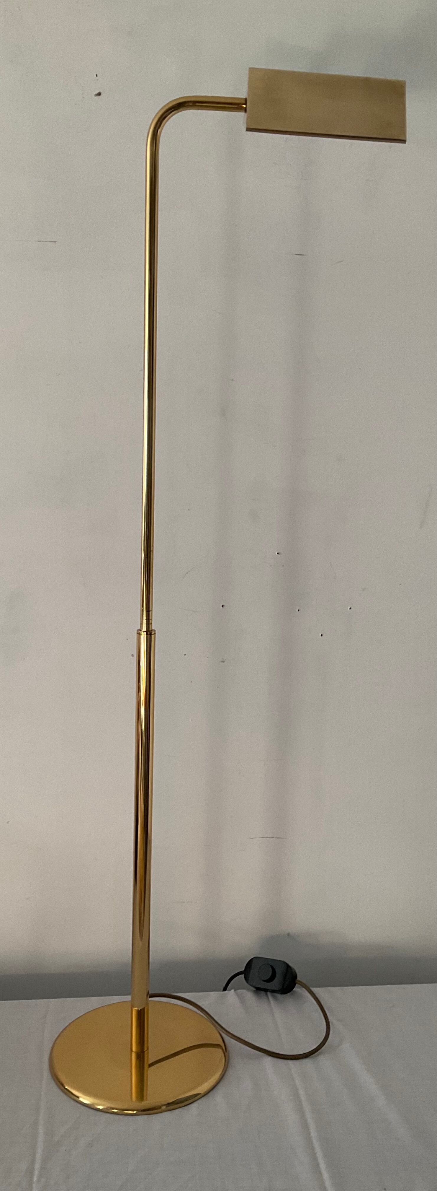 Floor lamp reader of the 70s in brass