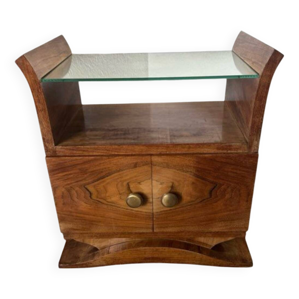 Chevet Art Déco bois et miroir